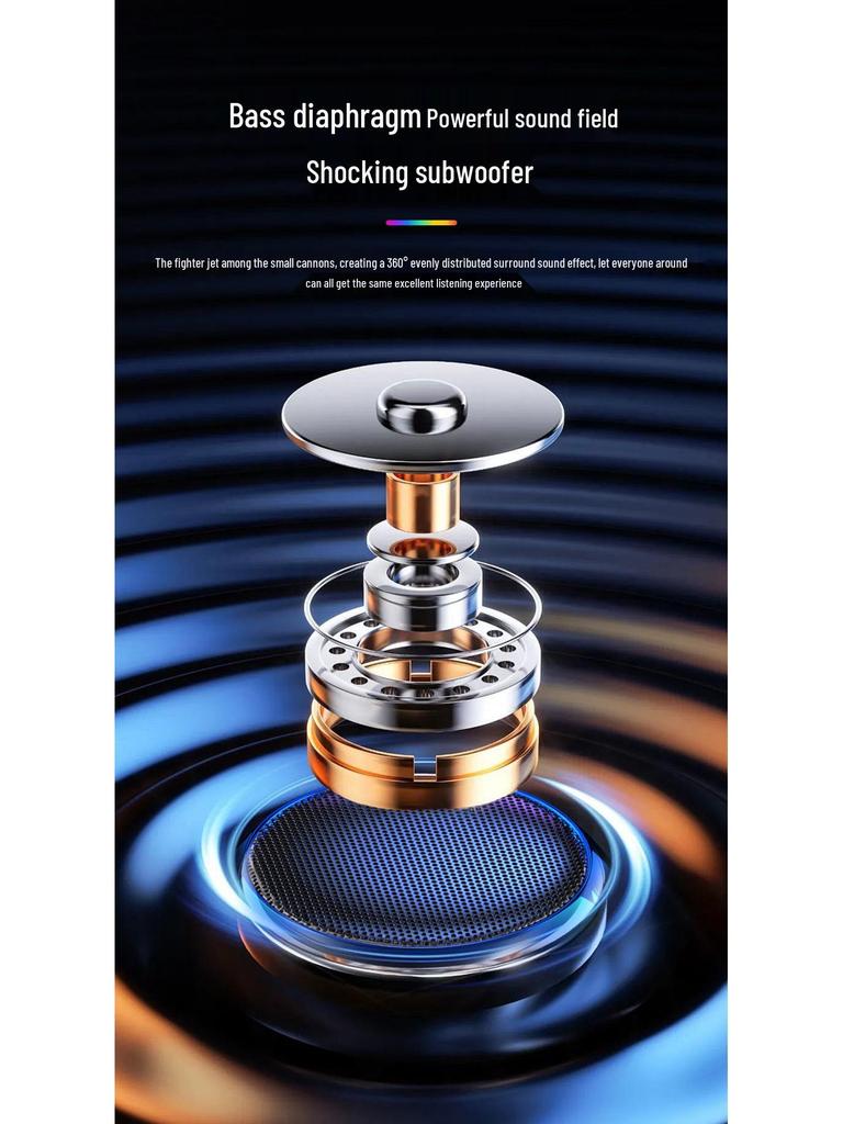 Ultra-Mini Bluetooth Speaker with Series Connection, Heavy Bass, Perfect for Parties, Climbing, and Office Use