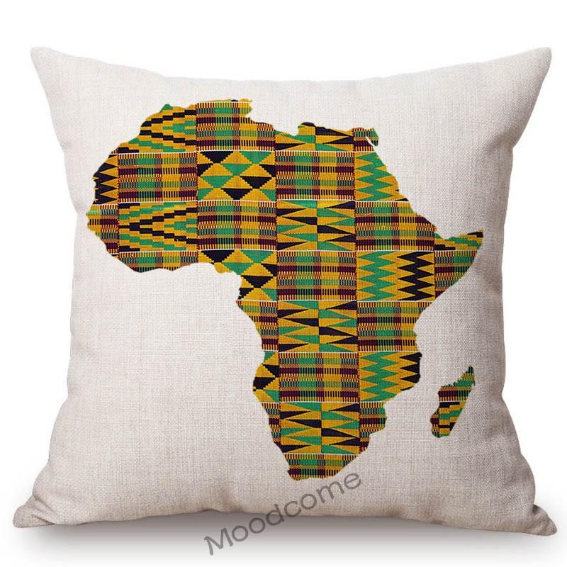 Traditional African Ethnic Trial Geometric Pattern Africa Map Nordic Sofa Throw Pillow Case Home Decorative Sofa Cushion Cover