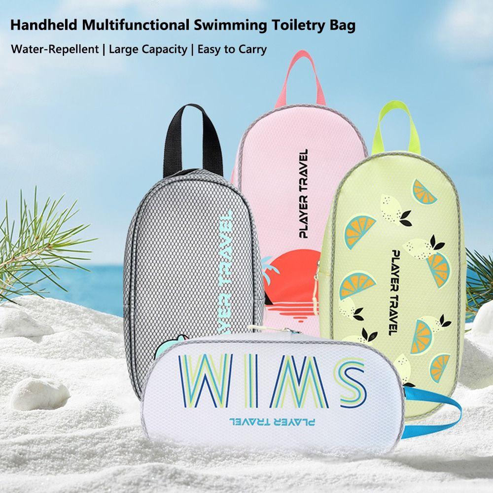 

Dry and Wet Separation Swimming Bag Portable Wash Bag Swimwear Storage Pouch for Women & Men Small Light Green