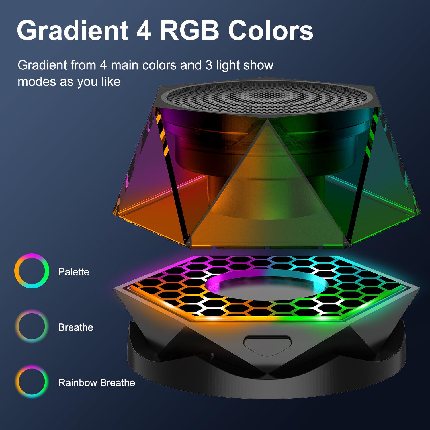 

Компактный Bluetooth-динамик RGB с магнитным креплением и сабвуфером