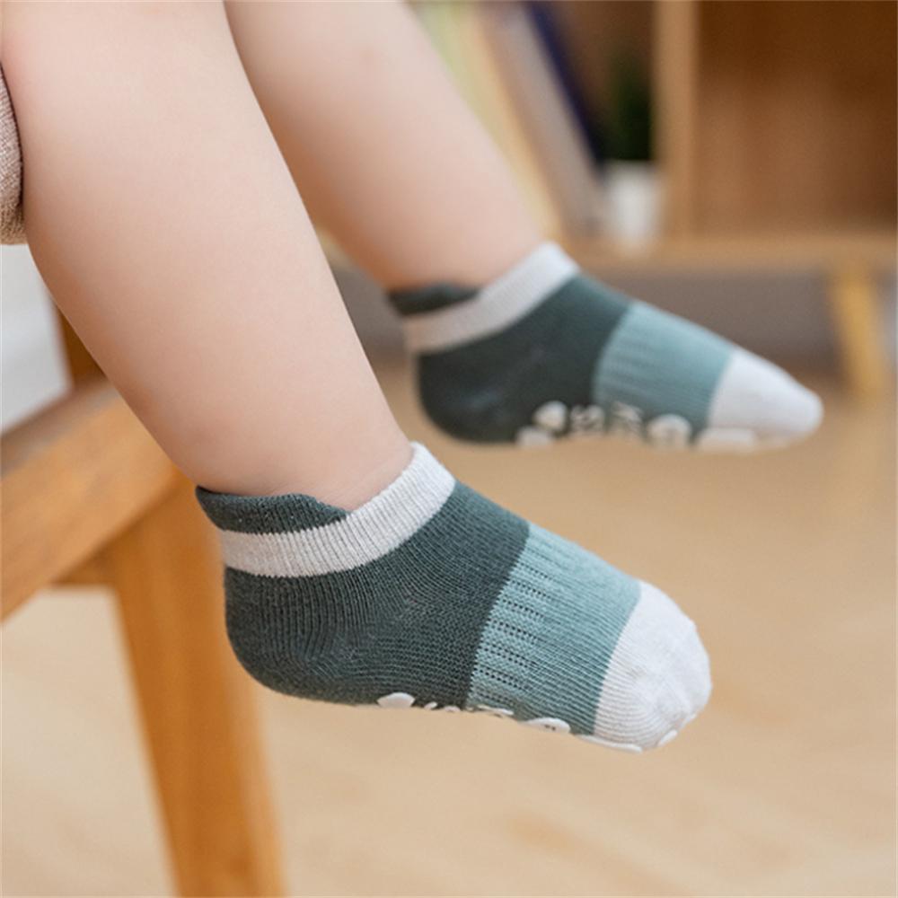 5 Paare/Set Niedliche Babysocken Geklebt Rutschfest Niedrig geschnittene Socken für Säuglinge Farblich passende Kindersocken Baby Mädchen und Jungen