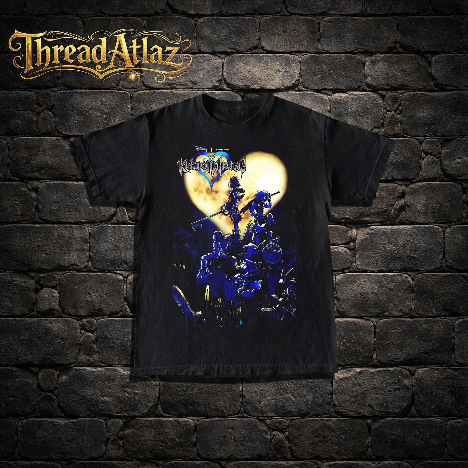 Kingdom Hearts Inspired T-Shirt, Anime RPG Gamer Tee, Fan Art Design XL