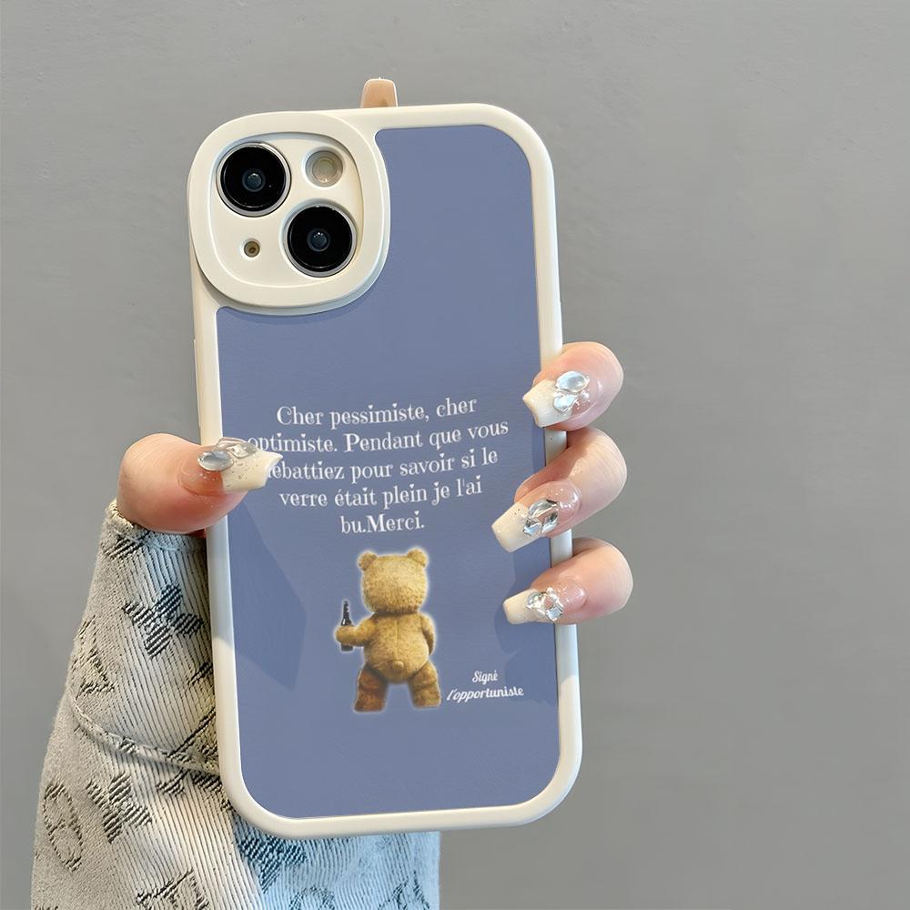 Ted Bear Movie Ted Kiss MY Butt Ass Phone Case New 2025 Lambskin Silicone For IPhone 16 15 14 11 12 13 Pro Max Mini Anti-robbery
