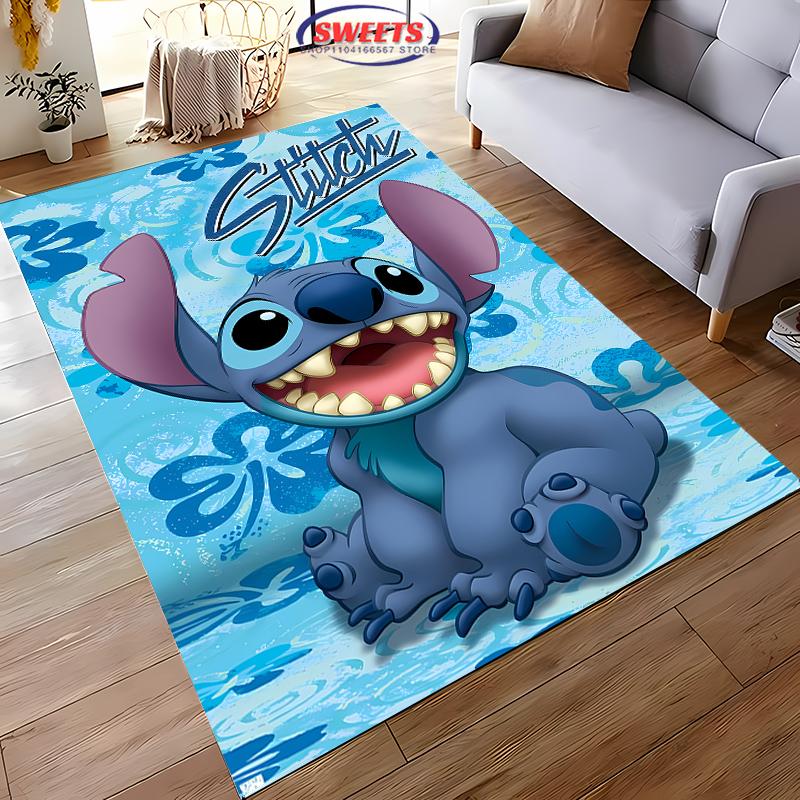 

Килим №3 на тему Діснея Ліло та Стіч! Килимок для спальні, вітальні, ліжка, Нековзний, Вишуканий домашній декор, Міцний килим, який можна прати в машині 50x80cm (20x31in)