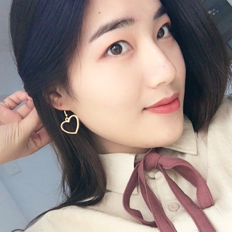 Geometric Heart-shaped Sweet Earrings Fashion Women's Earrings Square Earrings Stud The Best Portal