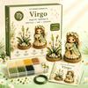 Easy Craft Kits for Beginners 12 Zodiac Signs DIY Beaded Garden Kit, 3D Astrology Flower Personalized Dorm Room Decor Handmade Bead Kit Beginners,