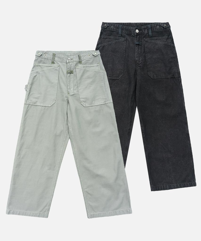Mideueobdeiteu Wide Fit Utility Fatigue Pants_2Color