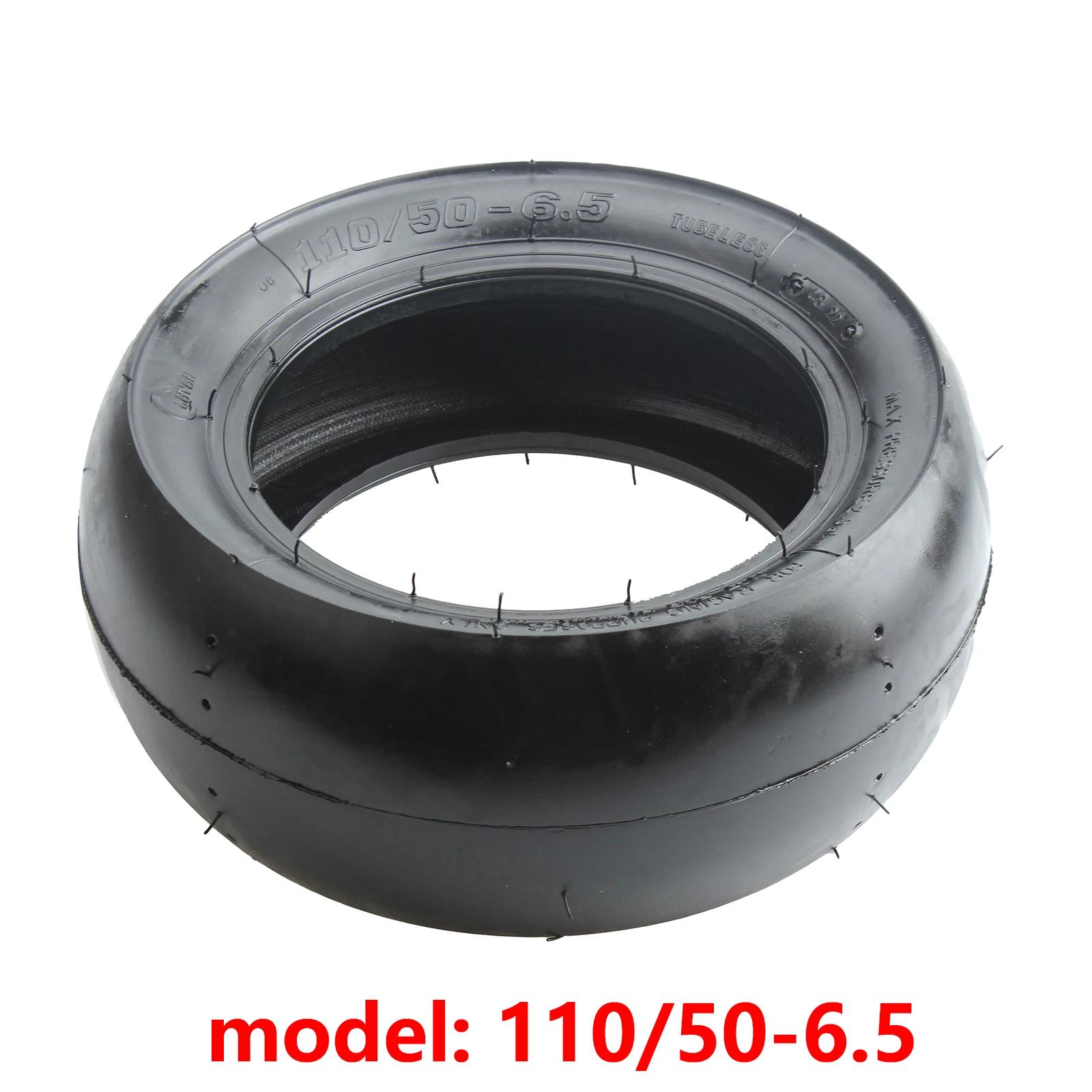 11 Inch Slick Tyre 90/65-6.5 Front 110/50-6.5 Rear Tubeless Vacuum Tire for 47cc 49cc Mini Pocket Bike Motorcycle Accessories 110 50-6.5