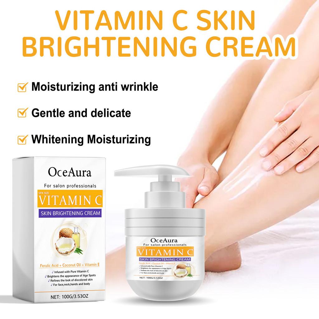 Oceaura Vitamin C Body Cream For Dry Skin Repair Hydrating And Brightening Moisturizer