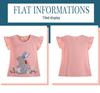 2026 Summer Girls' Cotton Cartoon Print T-shirt - Breathable, Casual Trendy Top for Kids