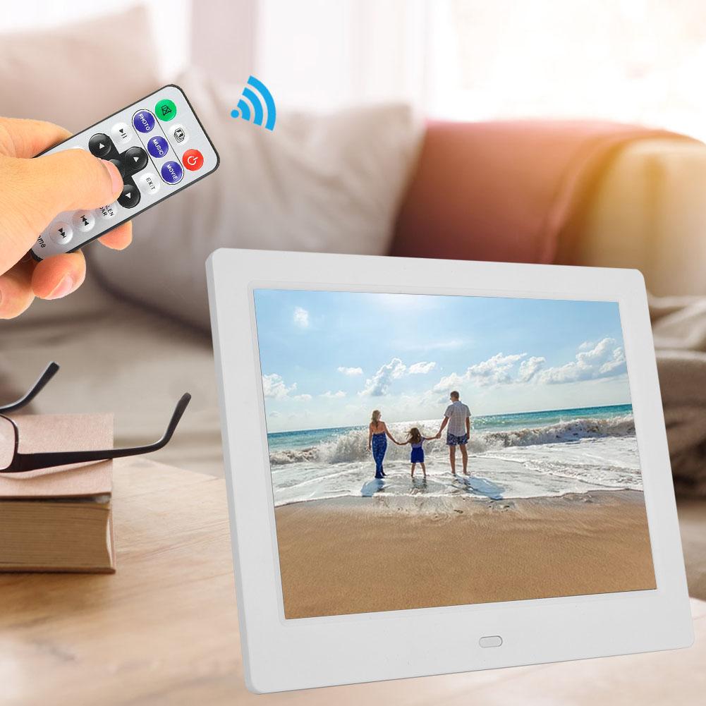 8 Inch 16:9 800*600 HD Digital Photo Album Frame Video Music Player (White )