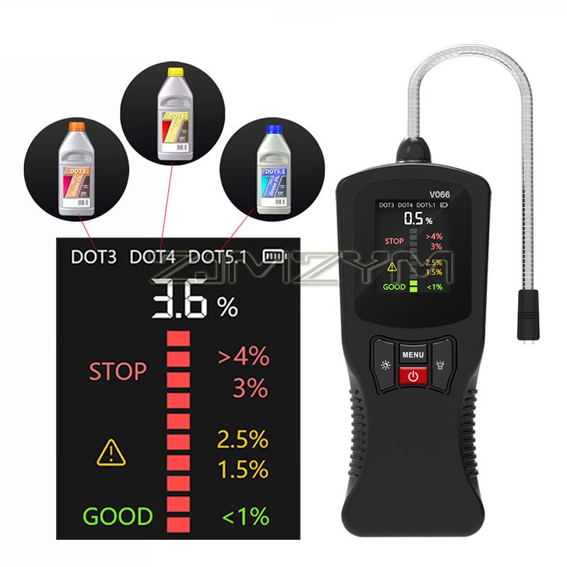 Brake Fluid Tester Moisture Content Diagnostic Tool Oil Detection High Precision DOT3 DOT4 DOT5.1 Car Motorcycle Truck Bicycle