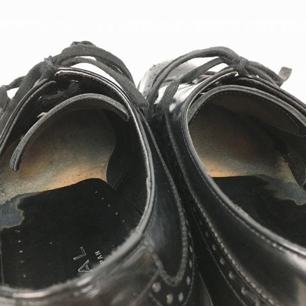 Regal Made In Japan Wingtip Business Shoes Black Size 25.5(USED)