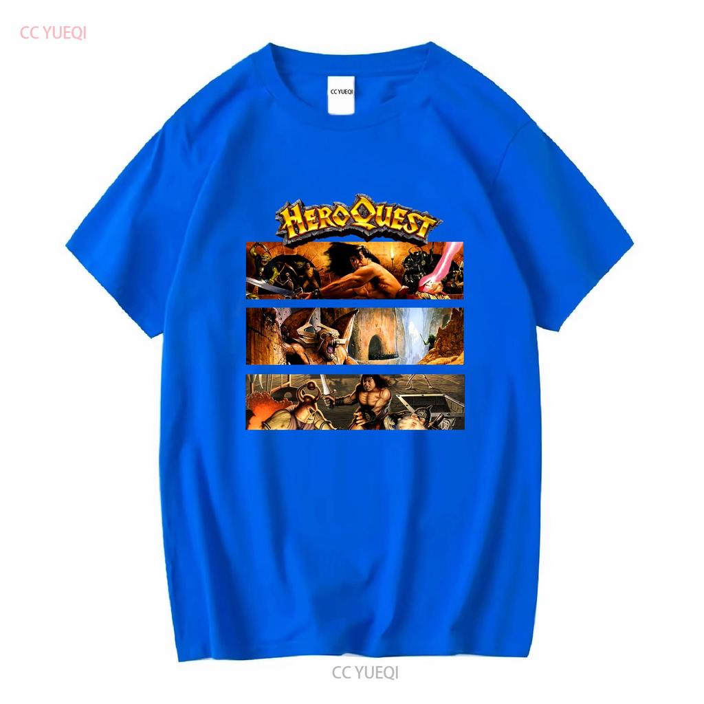 Heroquest T-Shirt vintage schwarz für Unisex lange oder kurze Ärmel vintage gewaschenes Oberteil für den Alltag Designer-Kleidung