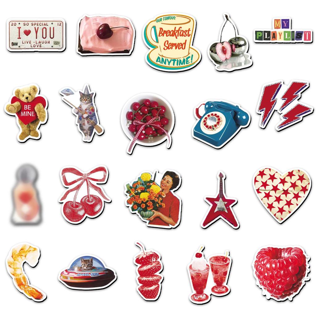 20-Piece Retro American Style Magnetic Stickers for Decor and DIY