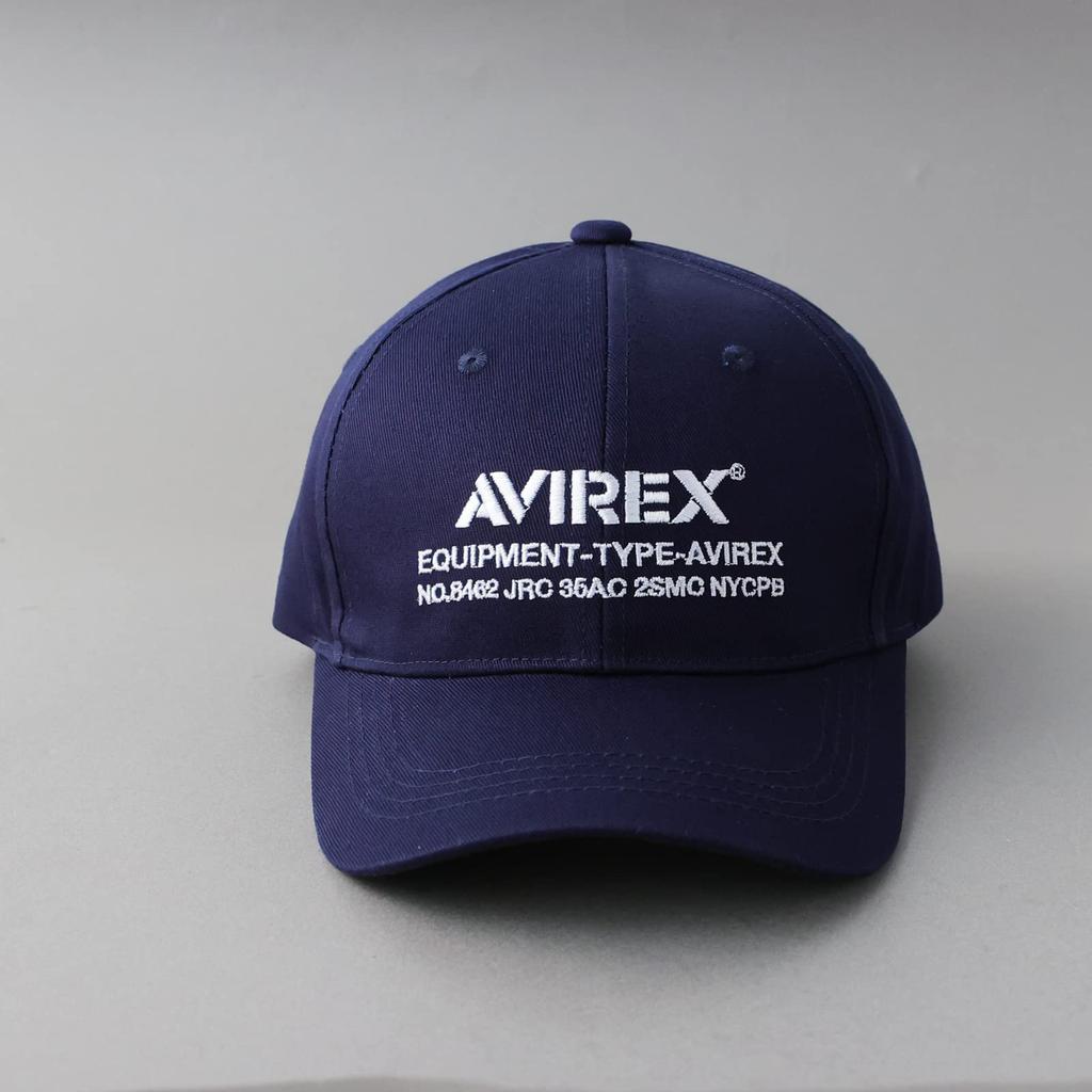 AVIREX NUMBERING Military Baseball Cotton Size F 6-Panel Cap, Men's Low-Profile Cap, Navy,