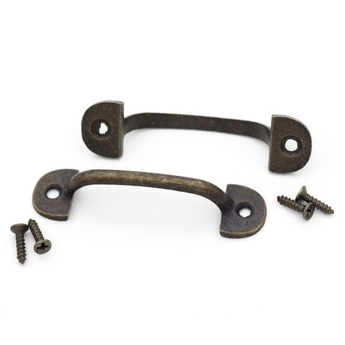 sempiterno 10-Piece Mini Handle Pulls, Very Small Zinc Alloy Handles, Antique Retro Style, 6x1.5cm, Jewelry Box Handles, Gift Box, Package Box Accesso