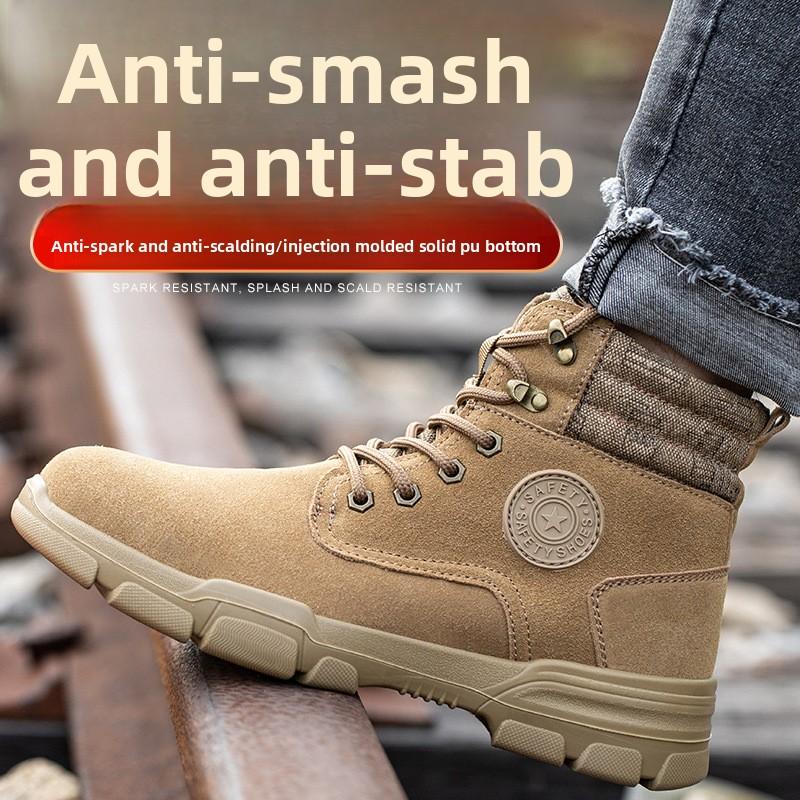 Winter safety shoes with protection Steel Toe Safety Boots for Welder Anti-smash Puncture Proof construction work shoes for men