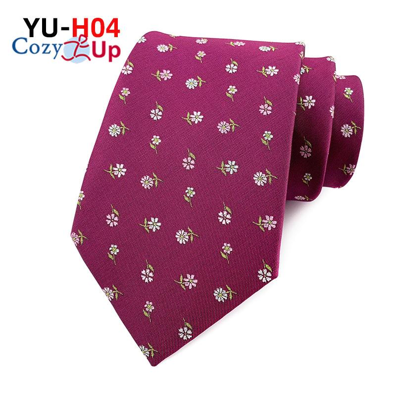 Cozy Up 3.15"(8cm) Fashion Striped PaisleyTies Men Plaid Flower Necktie for Wedding