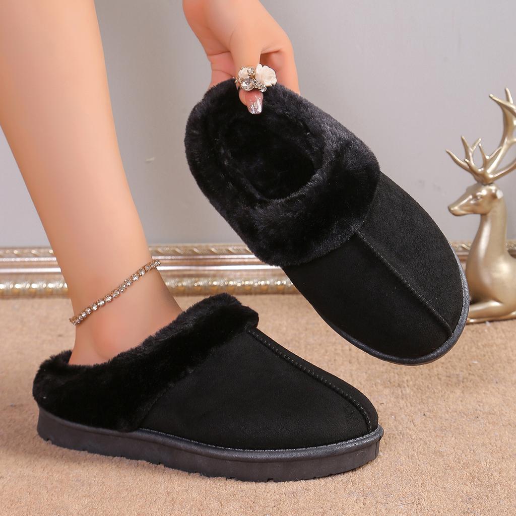 Women's Shoes, Women's Casual Shoes, Winter Warm Home, Fleece and Thickened Cotton Slippers