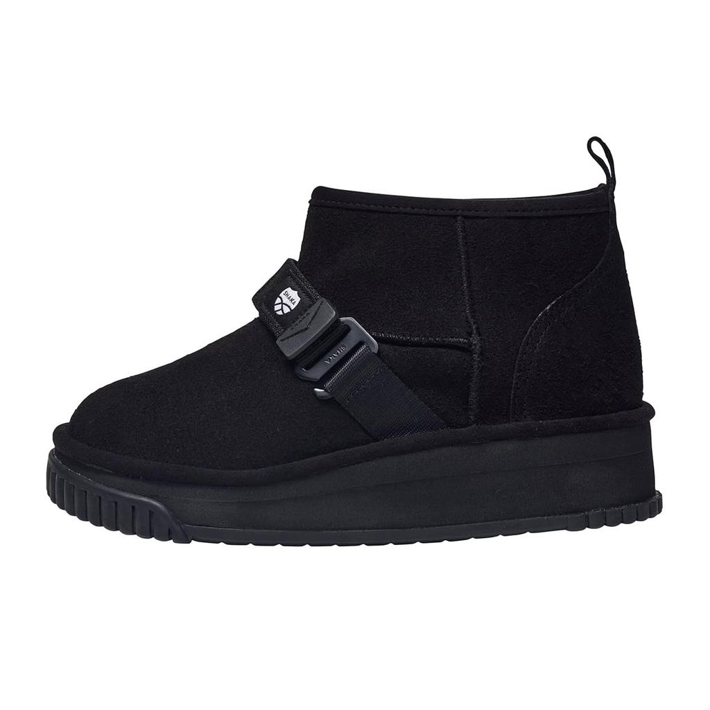 Shaka Short Mouton Thick Easy to Walk cm Boots, Booties, Platform, Sole, Autumn/Winter, in, Lightweight, Women's, Black, 25.0