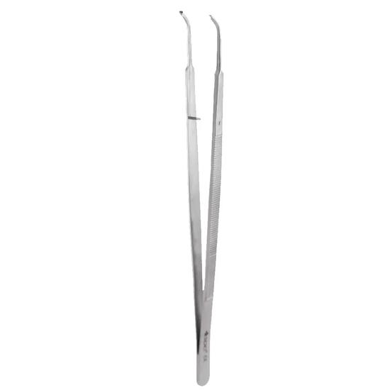 GDC Micro Tissue Forceps Gerald - Curved - 1x2 (18cm) (TPG4)