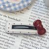 Bow Hair Accessory 2Pcs Girl Hairpin Dot Embossed Decor Faux Leather Cover Clip Bangs BB Styling Tool Accessories Retro Style