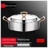 Yingbai 26cm Thickened Hammered 304 Stainless Steel Hot Pot