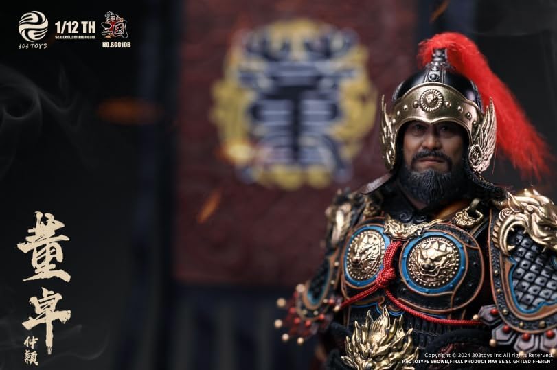 303TOYS Pocket Romance of the Three Kingdoms Mei Hou Dong Zhuo Zhongying Deluxe Rider Horse Version SG010B Articulated Action Figure Accessories Full