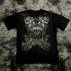 Klassisches Y2K Gothic Stil T-Shirt Druck Oversize T-Shirt High Street Shirts Gothic Rundhals Baumwoll Tops Neues Herren Damen T-Shirt