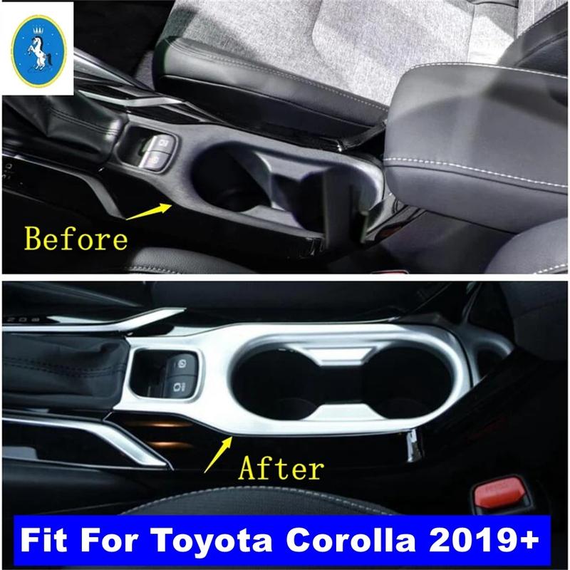 

For Toyota Corolla - 2024 Matte Car Accessories Front Water Cup Holder / Electronic Hand Brake Park Decor Panel Cover Trim