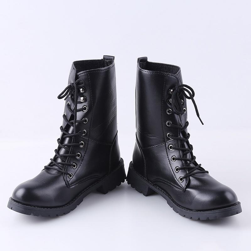 Buy Women Ankle Booties Military Combat Boots Lace Up Cowboy Fashion