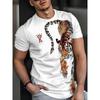 Herren 3D-Druck T-Shirt Bequem Kurzarm Rundhalsausschnitt