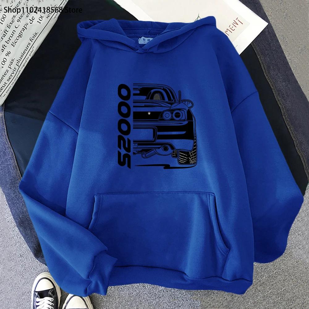 Initial D JDM Hoodie Del Sol Japanese Streetwear Women Car Print Winter Clothes High Quality Harajuku Male Tops
