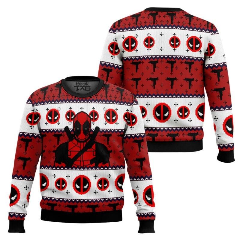 Maximum Effort Deadpool Ugly Christmas Sweater All Sizes Unisex T-Shirt L