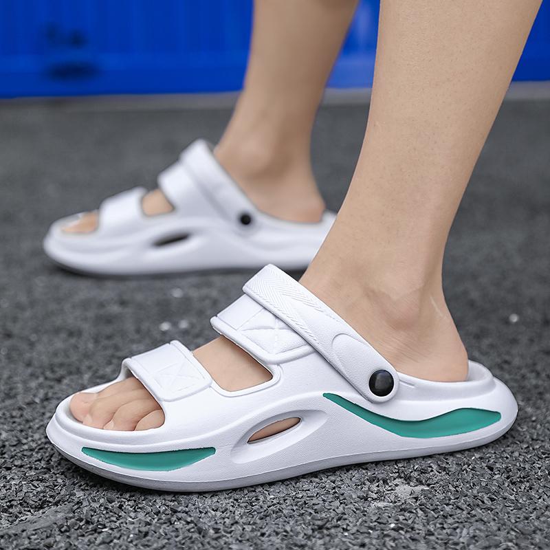 

Мужские сандалии EVA с толстой подошвой, противоскользящие, легкие, удобные, прочные, идеально подходят для использования в помещении и на улице. Доступно несколько цветов. 43-44 белый