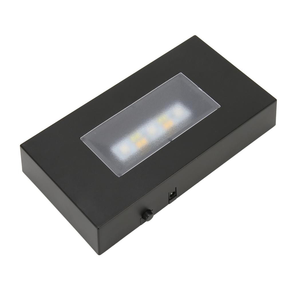 LED Light Stand Base USB Powered Multi Mode Assorted Colors Black ABS Rectangular Light Display Base for Glass Box