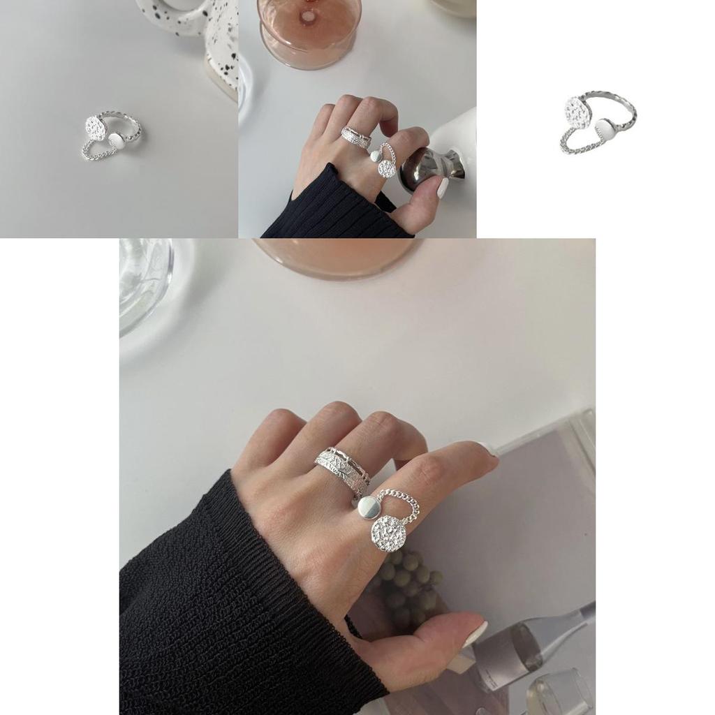 Stylish Korean-inspired Irregular Texture Ring For Women With Chic Geometric Design