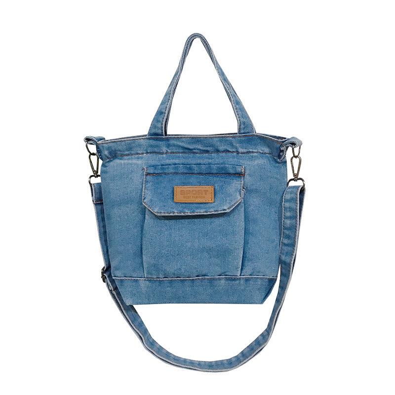 Crossbody Bag Casual Denim Fashionable Handheld Large Capacity Shoulder Bag