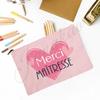 Merci Maitresse French Print Makeup Bag Travel Neceser Toiletry Storage Pouch School Pencil Bags Best Graduate Gift for Teacher