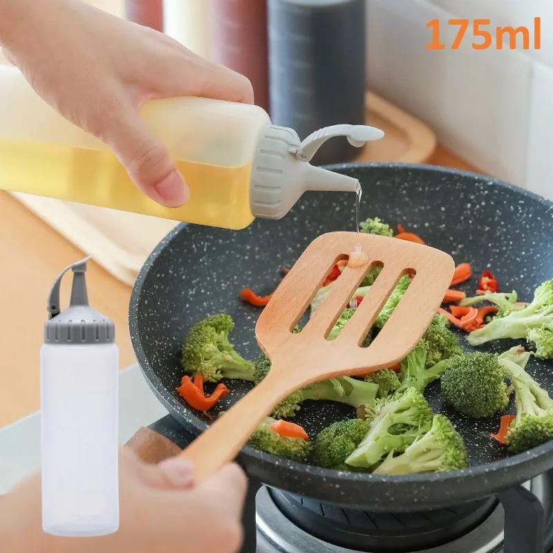150ml/250ml/500ml Seasoning Bottle Oil Pot Leak-Proof Kitchen Oil Bottle Oil Can Sesame Oil Soy Sauce Vinegar Pot Plastic Bottle