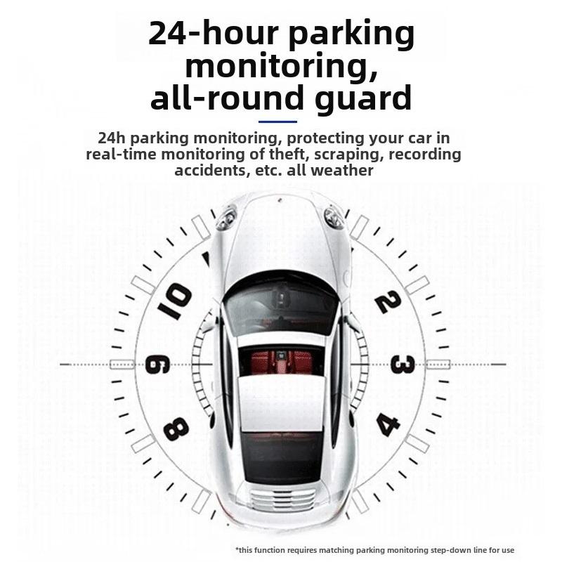 Dash Cam with Triple Recording, HD 1080P, WiFi, Infrared Night Vision, and Ultra-wide-angle Triple Lens