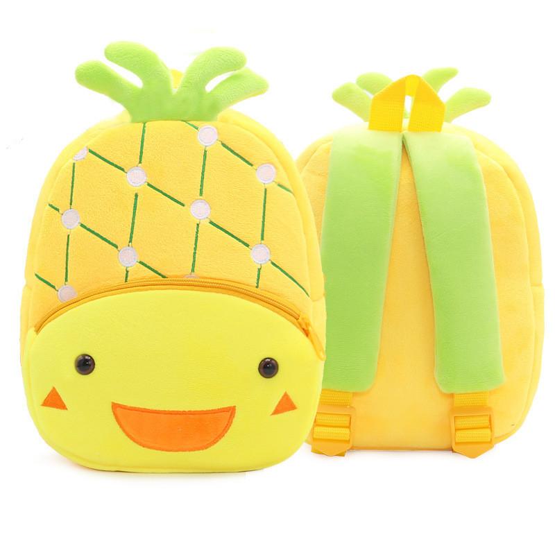Lovely Cartoon Fruit Backpack For Kids 2-4 Years Old Plush Shoulder Bag Direct Sale Factory