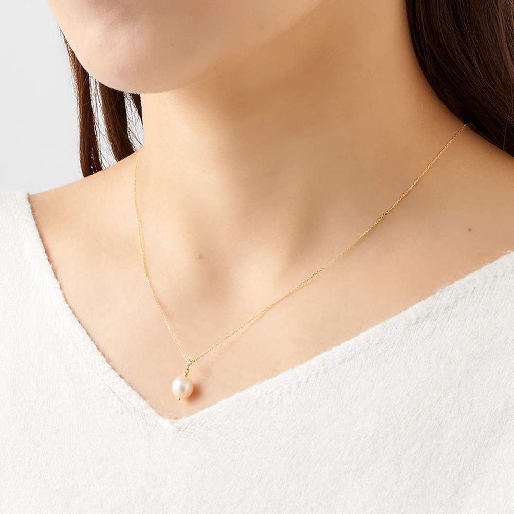 BLOOM Necklace In 18K Yellow Gold with June Birthstone Akoya Pearl [Official] Women's (0351-9842-0019-0000)