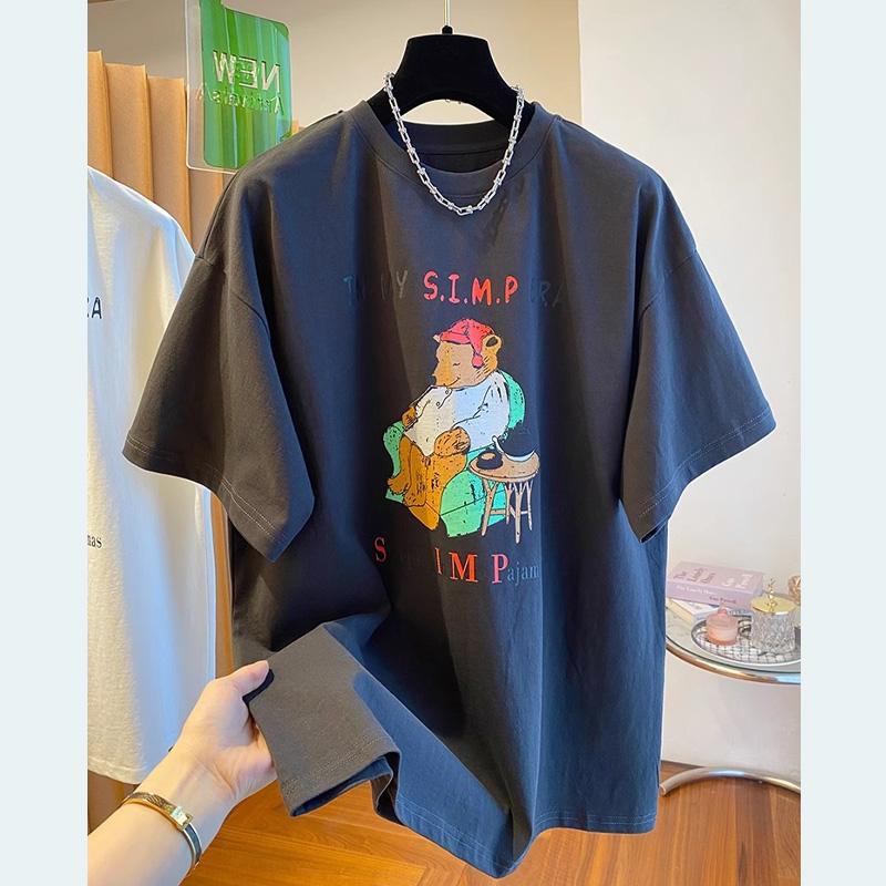 Summer pure cotton Casual oversized T Shirt Women's Streetwear Harajuku cartoon Short Sleeve T-shirts for Women Y2k Tops UNISEX