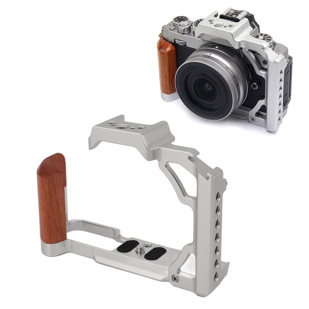 Camera Cage with Wood Handle Anodized Anti Slip Easy To Install Camera Video Cage for ZFC