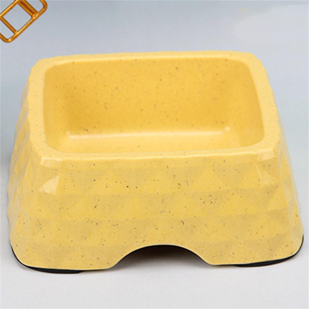 Bamboo Fiber Pet Single Bowl Small Dogs Puppy Feeding Food Drinking Water Bowls Non-Slip Cat Feeder Indoor Kitten Tableware