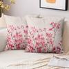 1 Pieces Pink Flower Printed Decorative Pillow Cushions Set Polyester Pillowcase, Sofa Decorative Cushion Cov Headboard Pillow