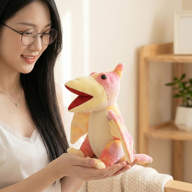 Simulation Jurassic Dinosaurier Plüschtiere Stofftiere Lebensecht Triceratopstyrannosaurus Pterosaurier Puppe Niedliche Schreibtisch-Haustiere Kindergeschenk