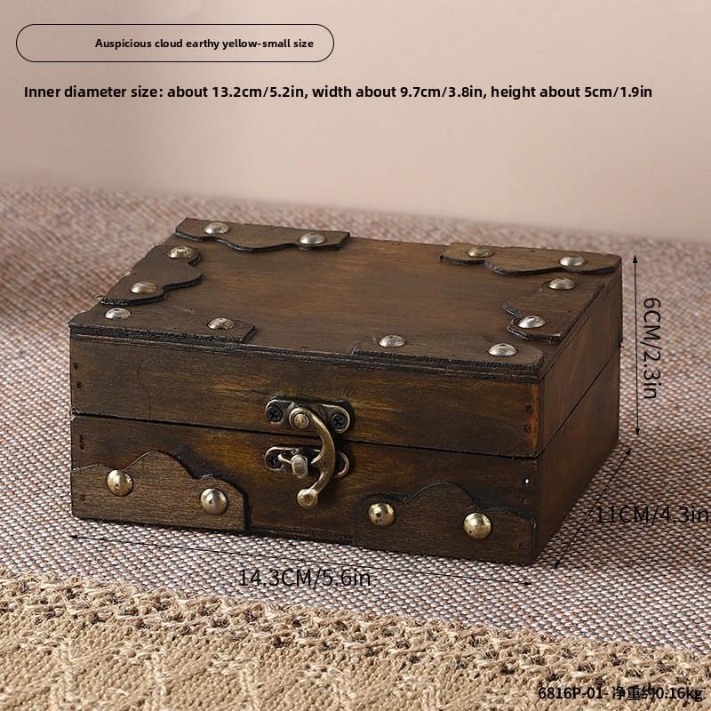 

Traditional Wooden Storage Box With Lid And Dustproof Design For Tea And Jewelry Display At Home StyleA,S